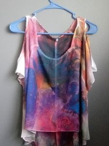 NWOT Charlotte Russe colorful unique summer top